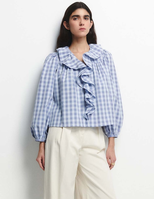 Camisa Sfera de algodón manga larga para mujer