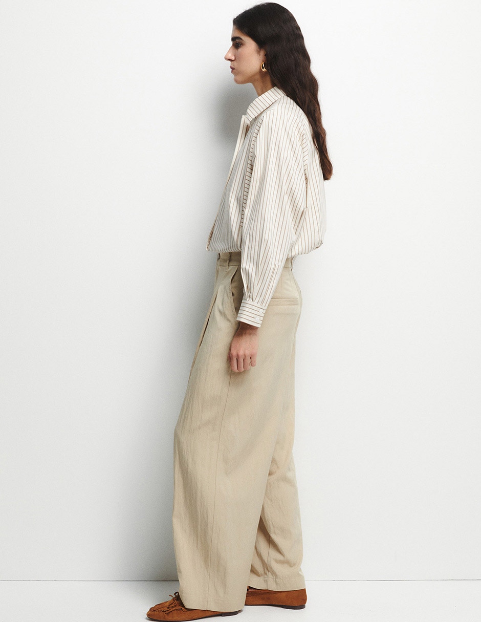Pantalón chino amplio para mujer 3