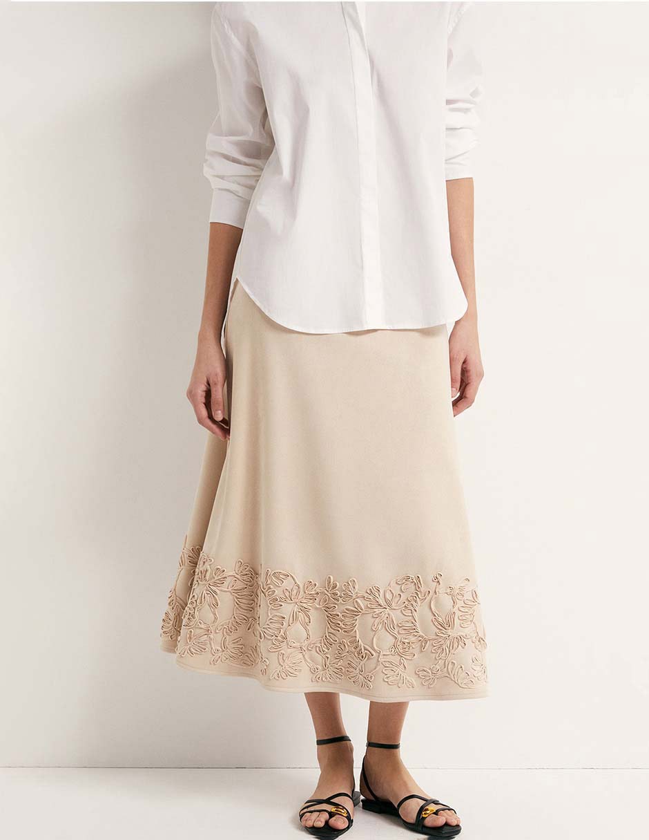 Falda crop a la cintura