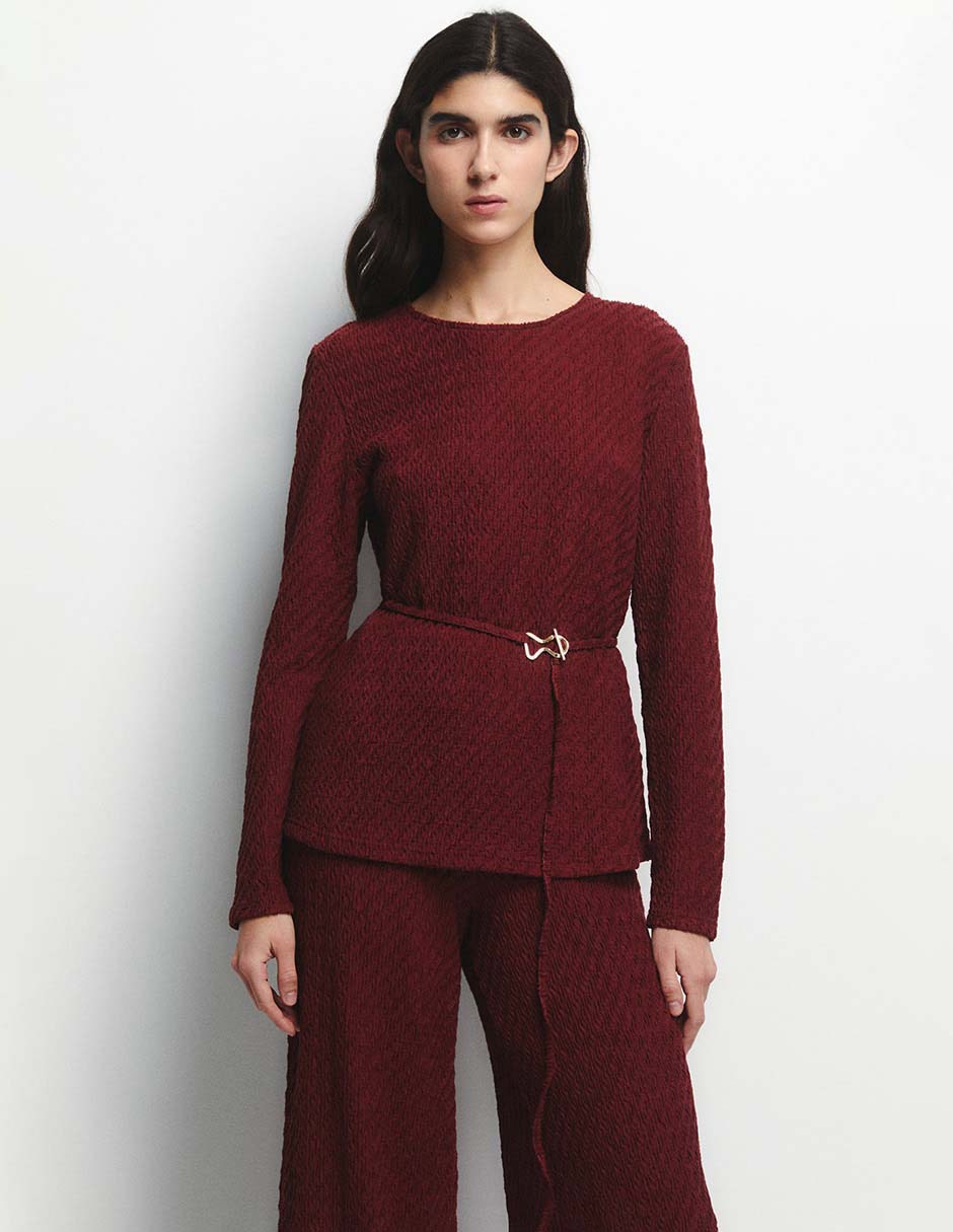 Blusa manga larga para mujer