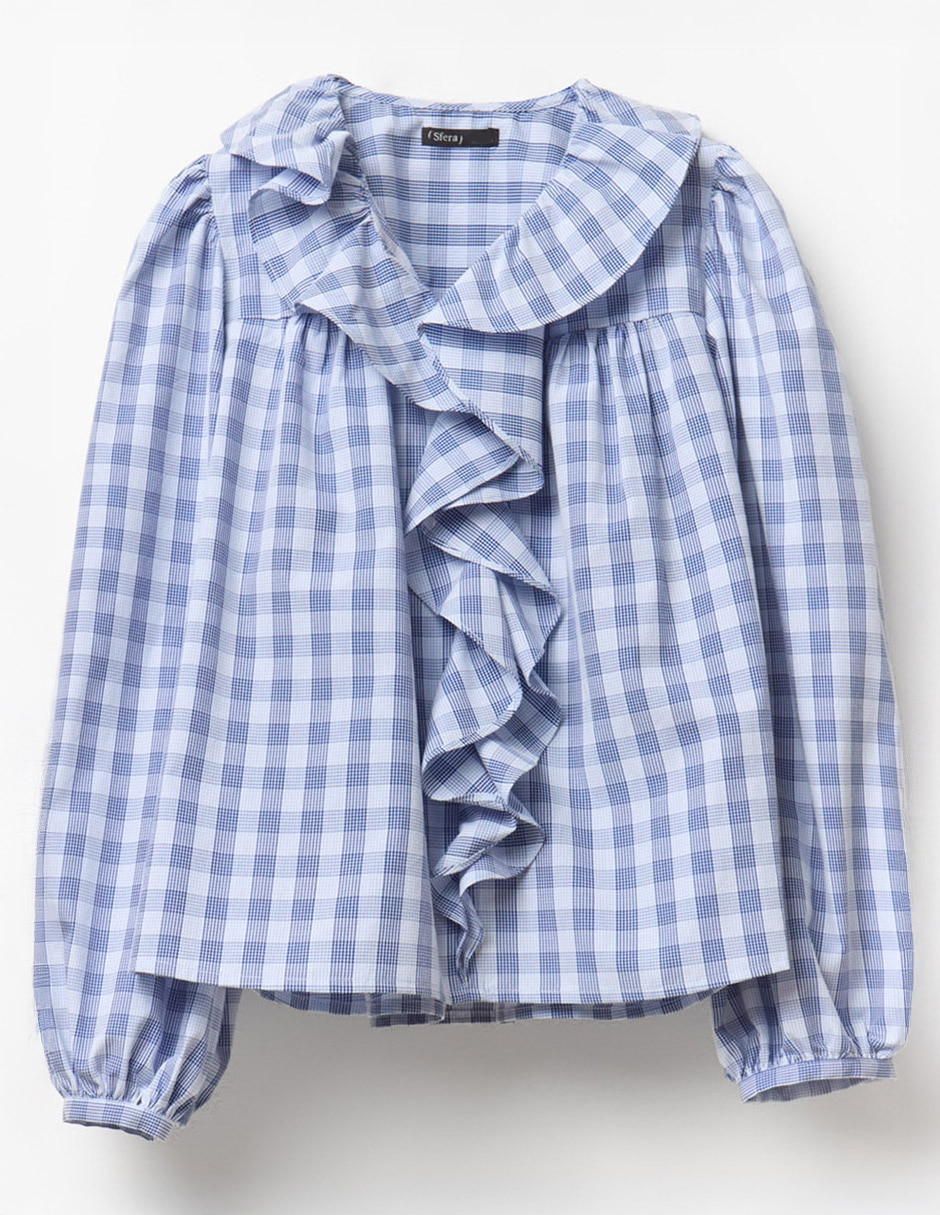 Camisa de algodón manga larga para mujer 5