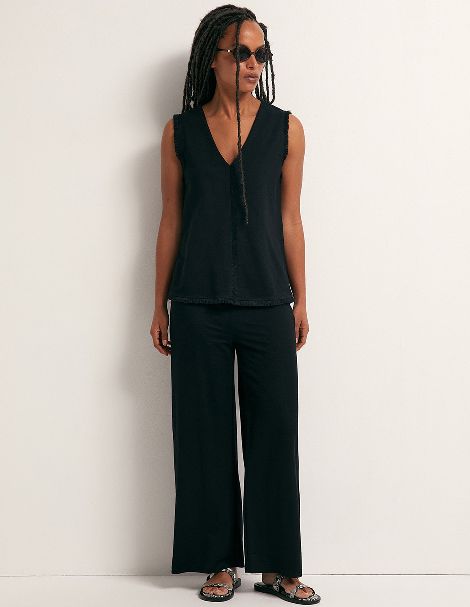 Pantalón relaxed flare para mujer